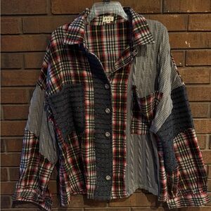 POL Multicolor Plaid Button Down Shirt flannel NEW small